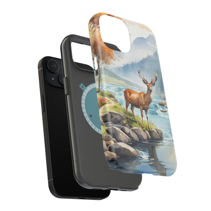 MagSafe-Compatible iPhone Case – Serene Valley Stag