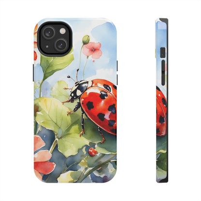 Watercolor Ladybug & Poppy Fields - iPhone Series Case