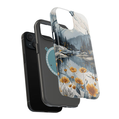 Silver Alpine Wildflower iPhone Case