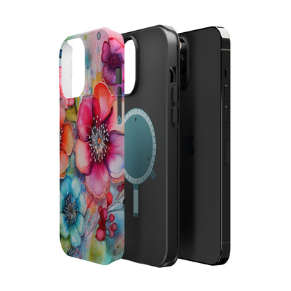 Vibrant Watercolor Floral Garden - MagSafe iPhone Series Case