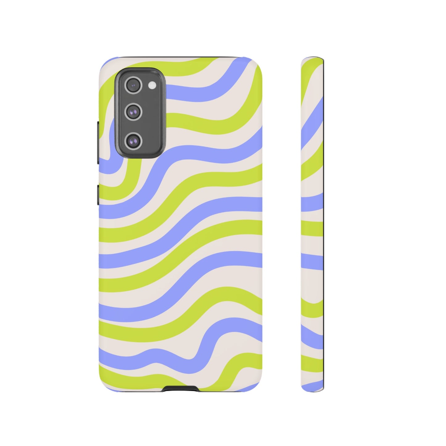 Neon Wave Samsung Galaxy Case – Bold Dual-Layer Protection with 70s-Inspired Vibe