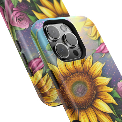 Whimsical Sunflower & Rose Garden - MagSafe iPhone Series Case