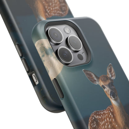 MagSafe-Compatible iPhone Case – Mystic Fawn Under the Moonlit Sky