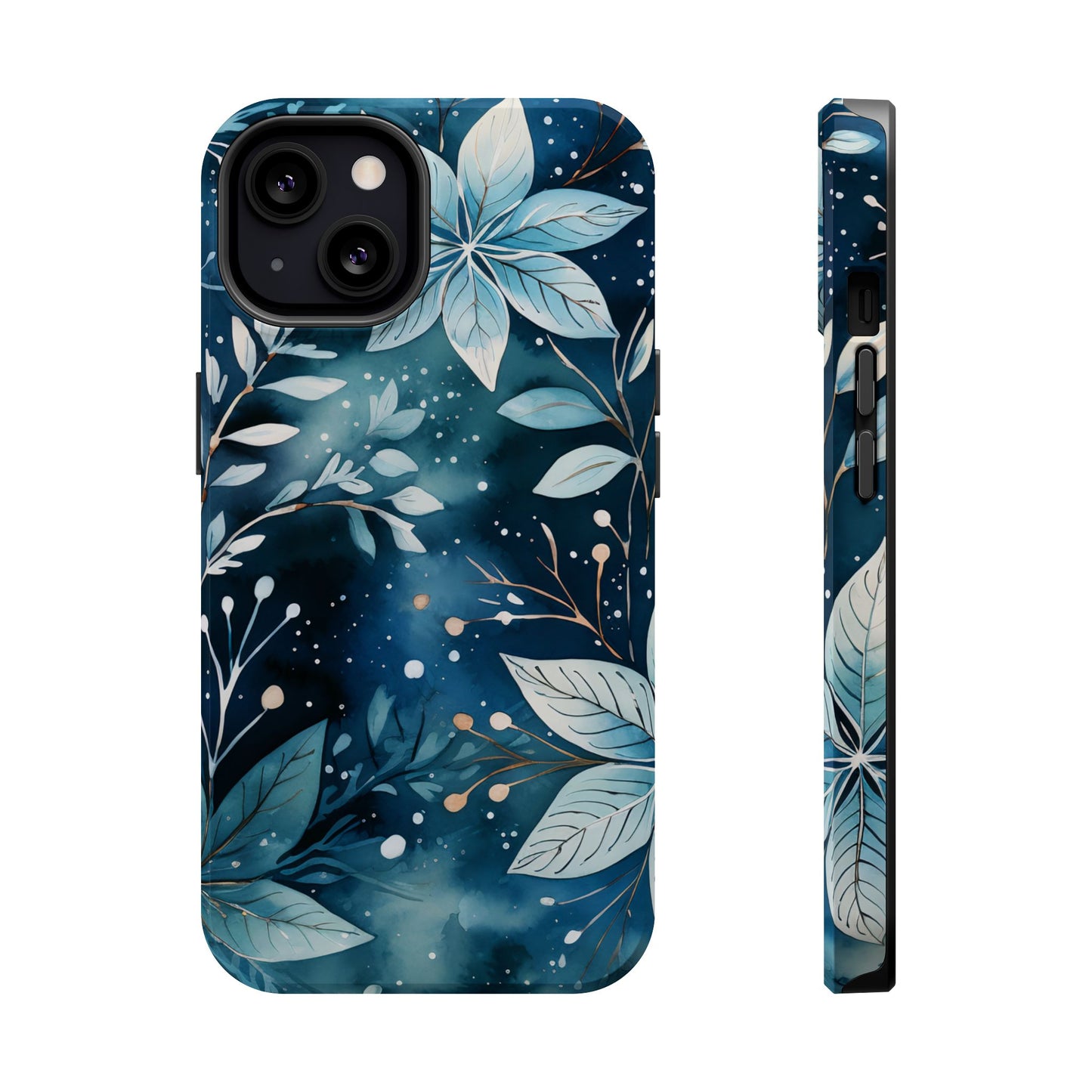 Midnight Frost Botanical – MagSafe iPhone Case