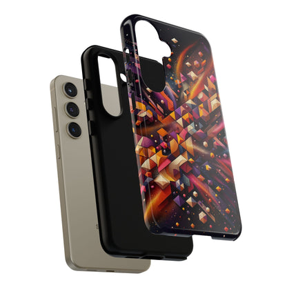 Vibrant Geometric Case | Futuristic Cosmic Art