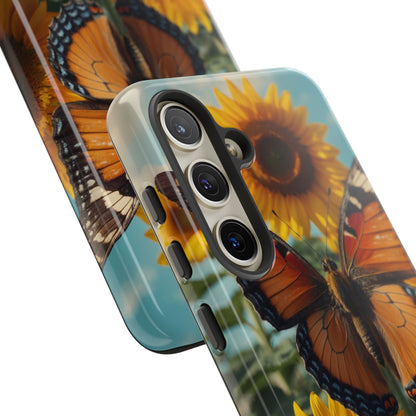 Vibrant Butterfly & Sunflower – Samsung Galaxy Case