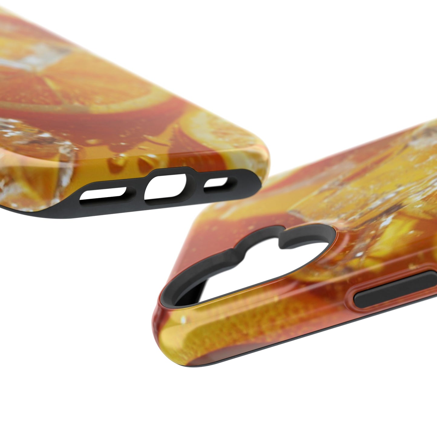 Citrus Orange Splash MagSafe iPhone Case – Dual-Layer Tough Protection, Vibrant Summer Design