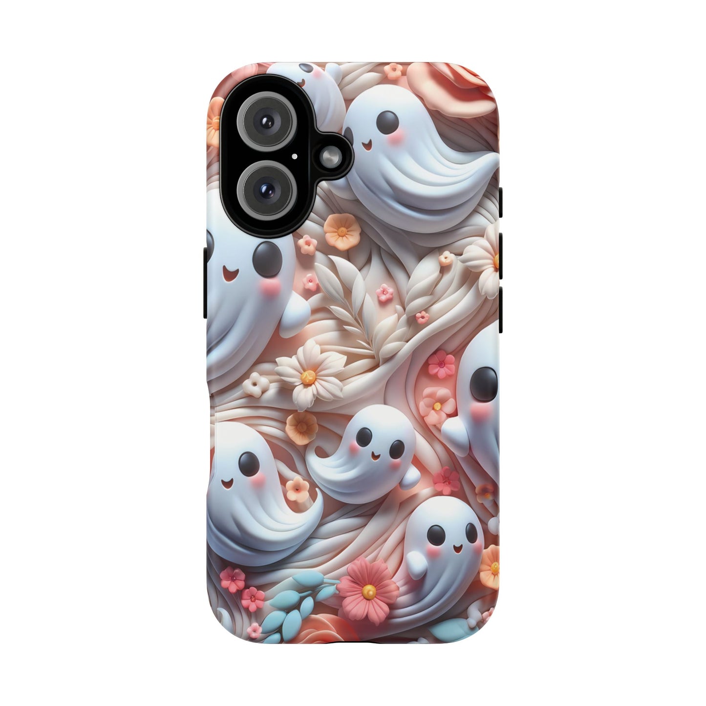 Clay Ghosts Phone Case - Whimsical Floral Protection for All Seasons - Fits All iPhones, Samsung Galaxy, & Google Pixel - Premium Tough Case - BOGO Cases