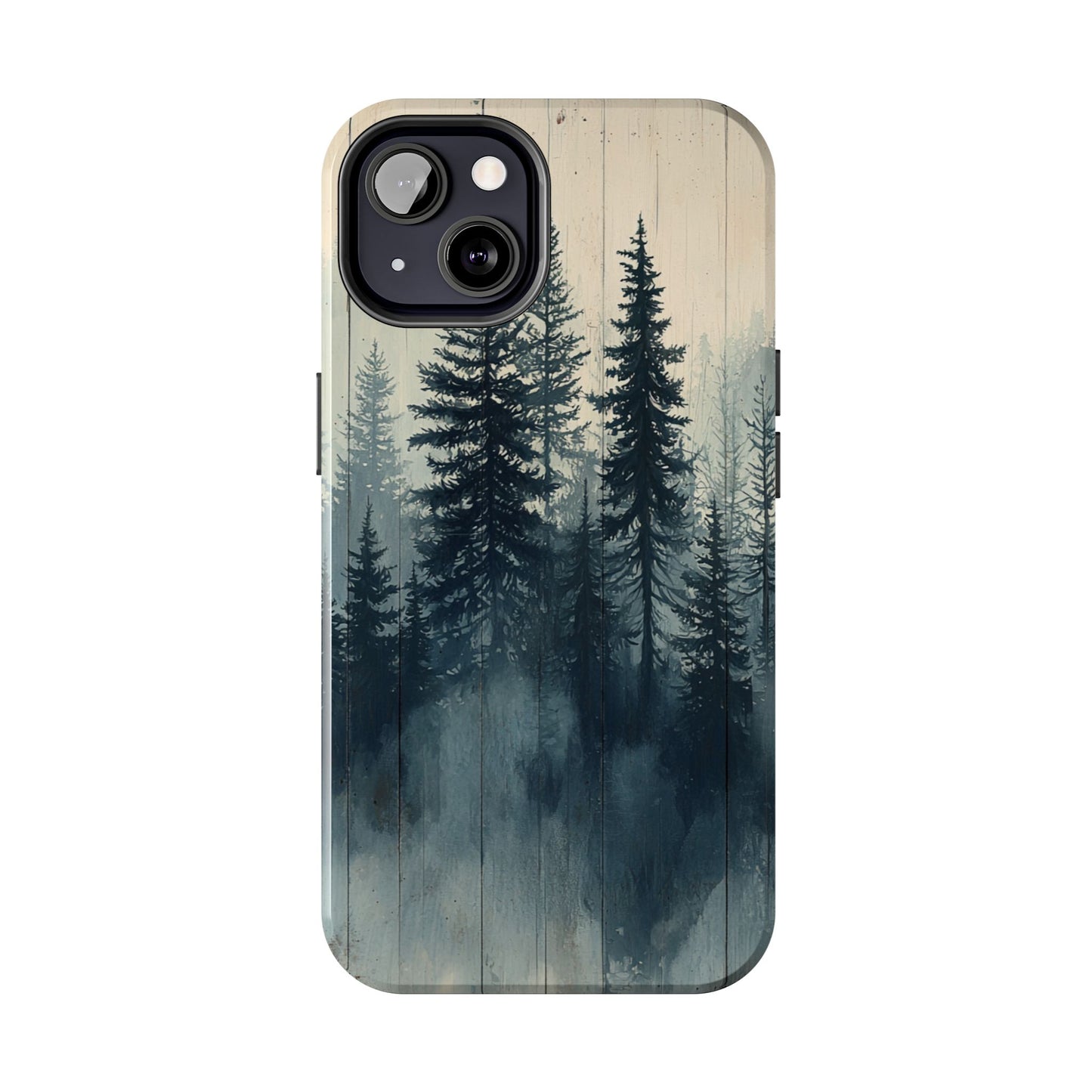 Misty Forest Wood iPhone Case - Nature-Inspired Protective Cover