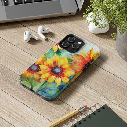 Watercolor Sunflower Splash - iPhone Series Case