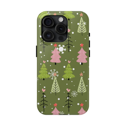 Whimsical Christmas Tree Pattern – iPhone Series Case