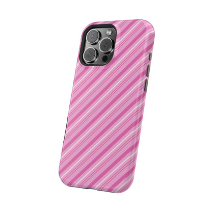 MagSafe Case - Pretty in Pink Stripes Design