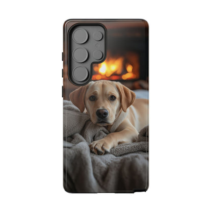 Cozy Labrador by the Fireplace - Samsung Galaxy Case