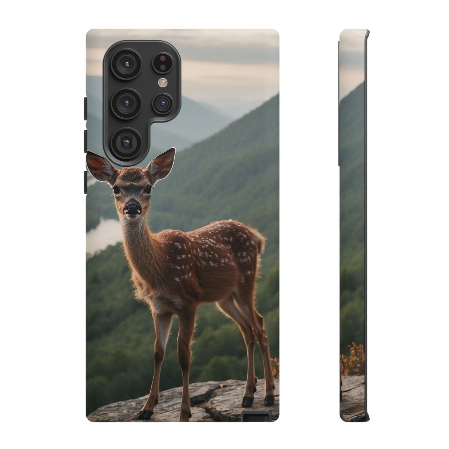 Majestic Fawn Overlooking Mountain Vista Samsung Galaxy Case