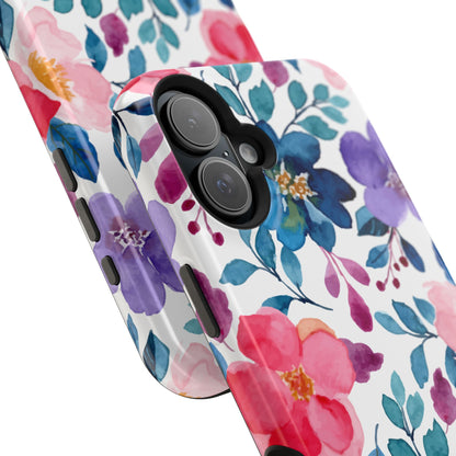 Mystic Bloom – MagSafe Case with Vibrant Watercolor Florals