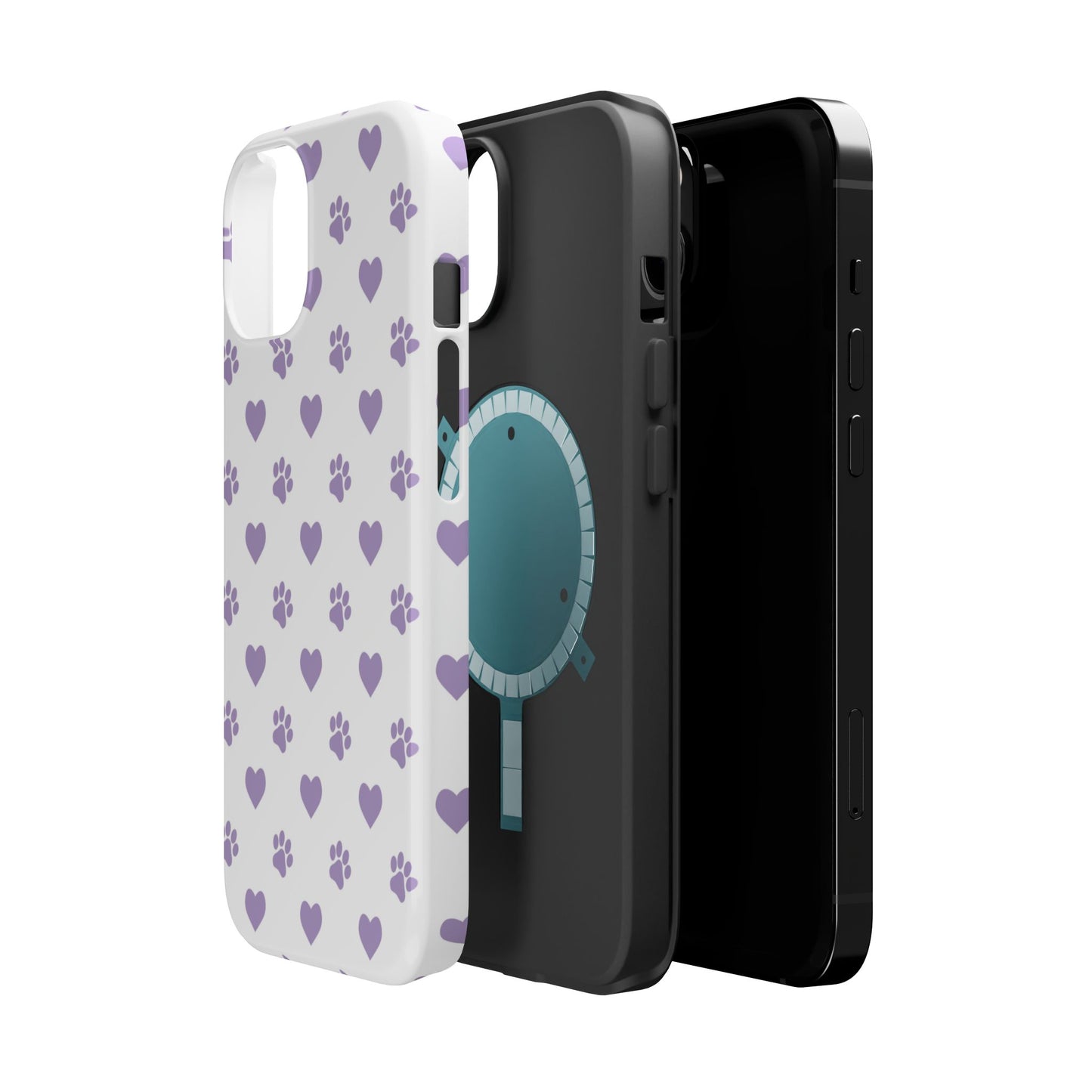 Paw Prints & Hearts – MagSafe iPhone Case with Adorable Pet-Lover Design