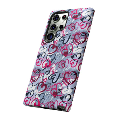 Graffiti Love Hearts Samsung Galaxy Case