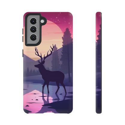 Twilight Elegance: Stag Reflection – Samsung Galaxy Case