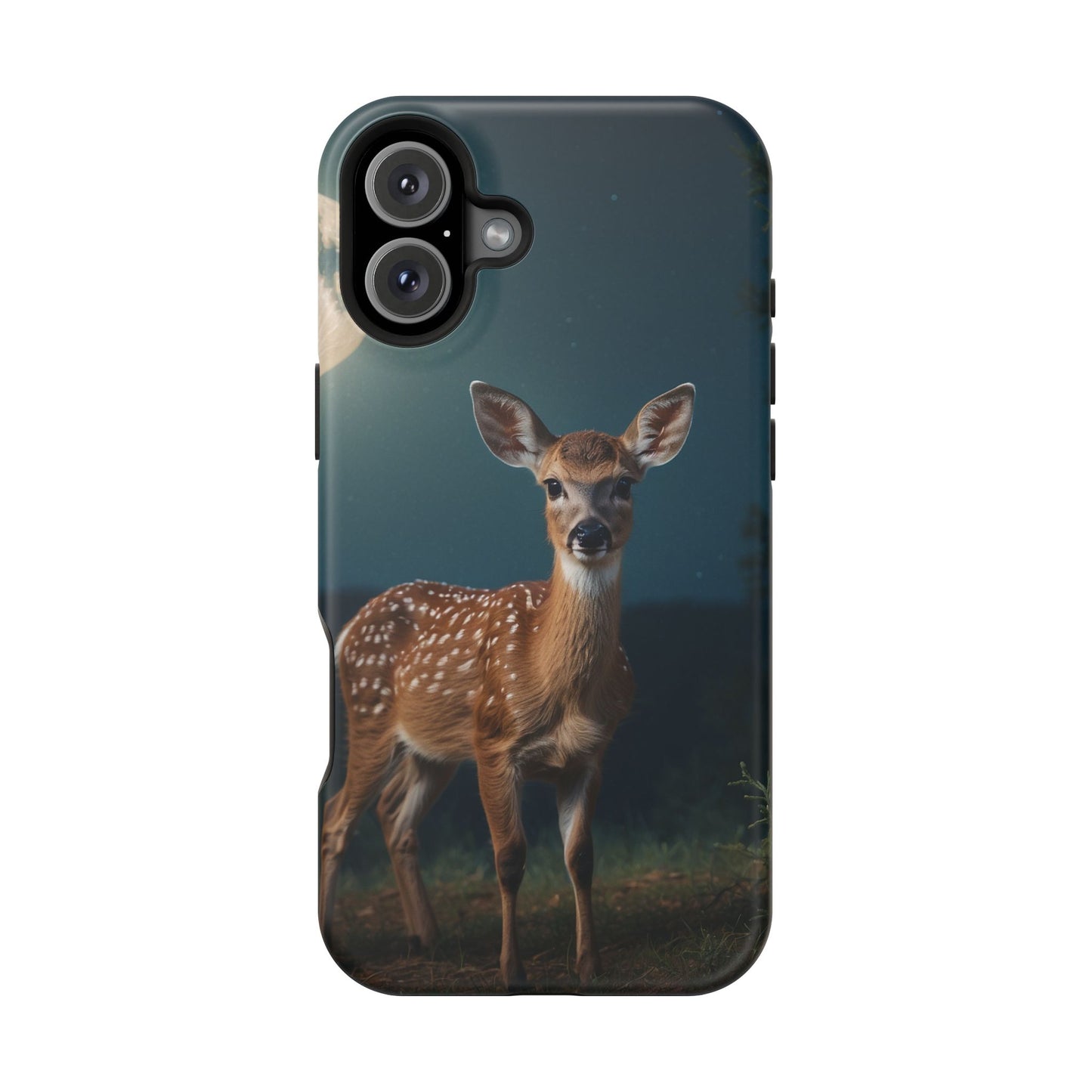 MagSafe-Compatible iPhone Case – Mystic Fawn Under the Moonlit Sky