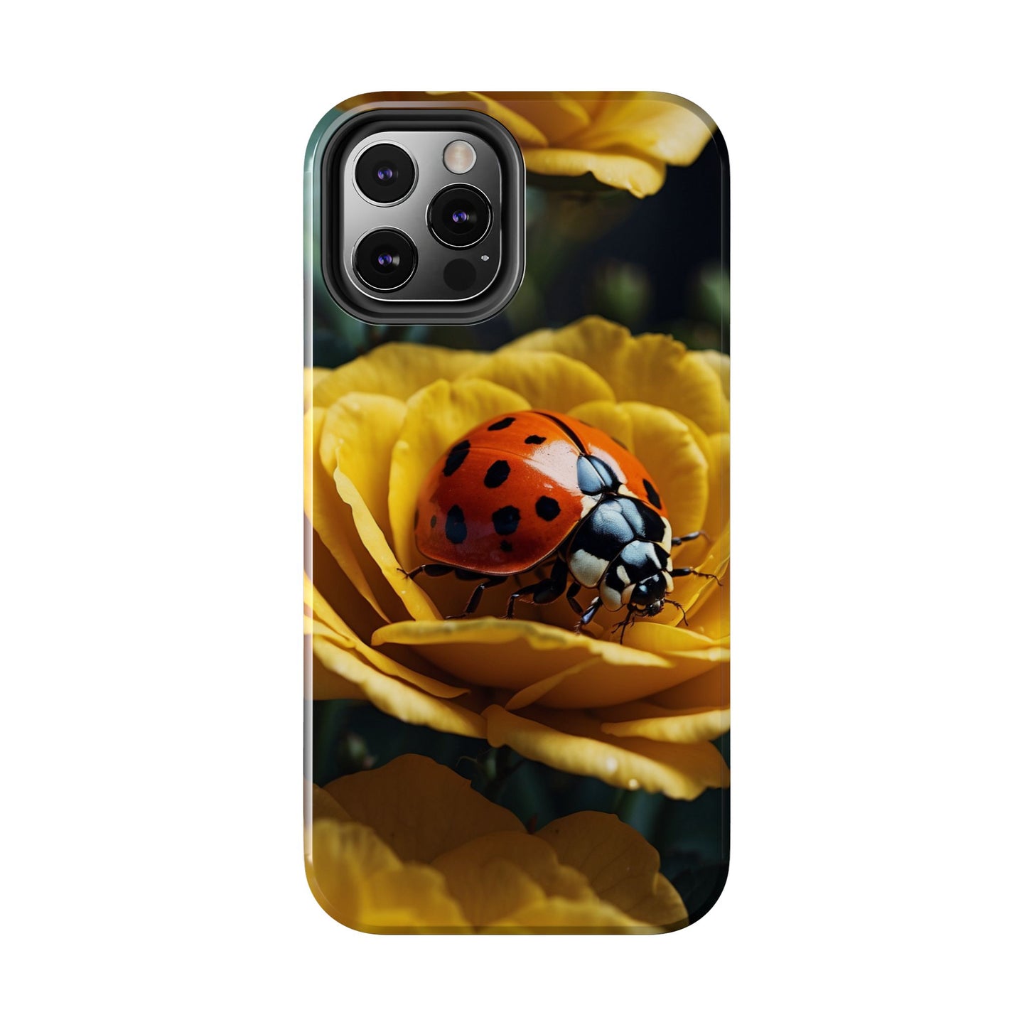 iPhone Case: Ladybug on Yellow Petals