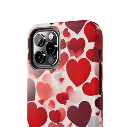 iPhone Case: Romantic Red Heart Gradient Case