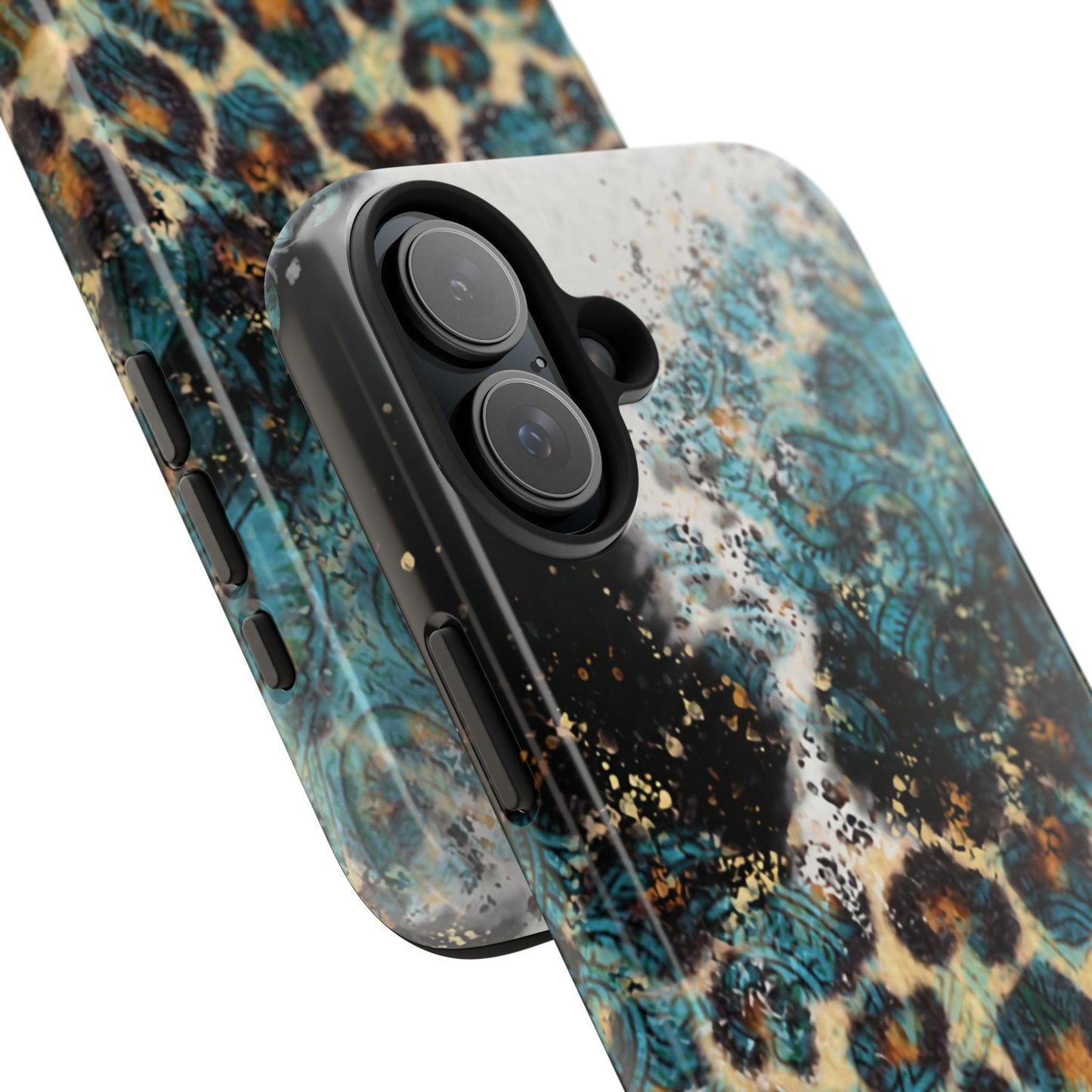 Turquoise Paisley Cowhide Leopard - iPhone Series Case