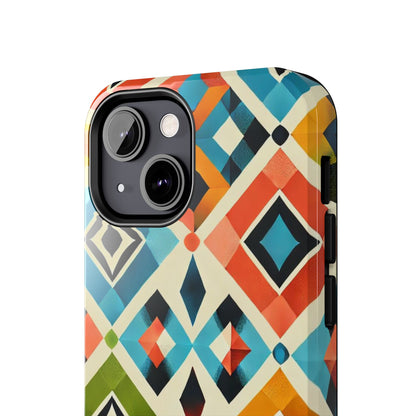 Harlequin Geometric iPhone Case - Vibrant Abstract Protective Cover