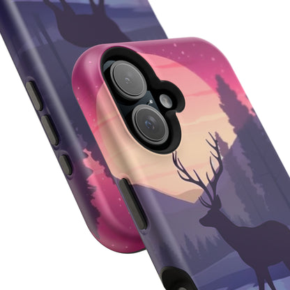 Twilight Elegance: Stag Reflection – MagSafe iPhone Case