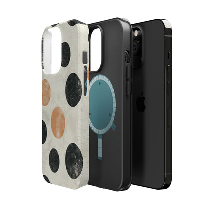 Vintage Polka Dot MagSafe iPhone Case - Retro Abstract Protective Cover