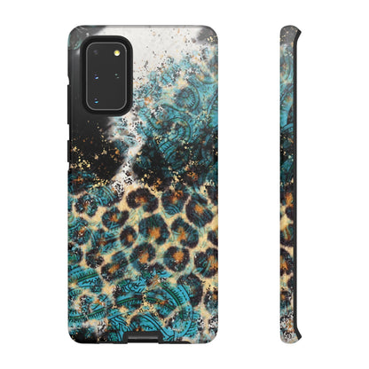 Turquoise Paisley Cowhide Leopard - Samsung Galaxy Series Case