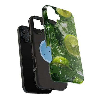 Refreshing Lime Splash MagSafe iPhone Case – Tough Protection, Vivid Dual-Layer Design