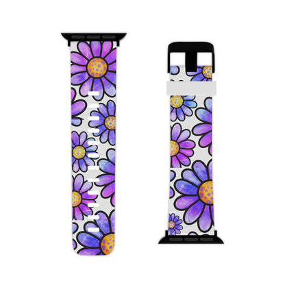 Purple Daisy Delight Apple Watch Band