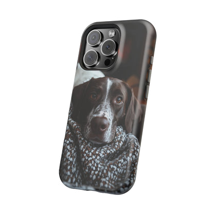 Majestic German Shorthaired Pointer MagSafe iPhone Case – Sunset Prairie Design