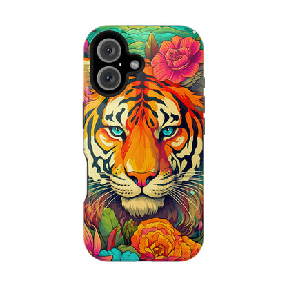 Fierce Rainbow Tiger Art - MagSafe iPhone Case