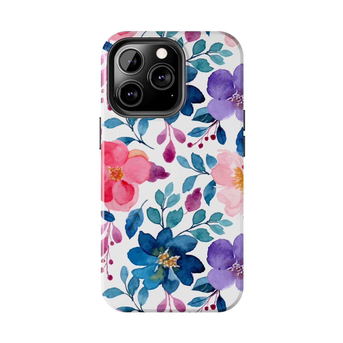 Mystic Bloom – iPhone Case with Elegant Watercolor Floral Design