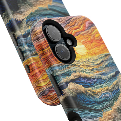 Ocean Sunset Tapestry Waves – MagSafe iPhone Series Case