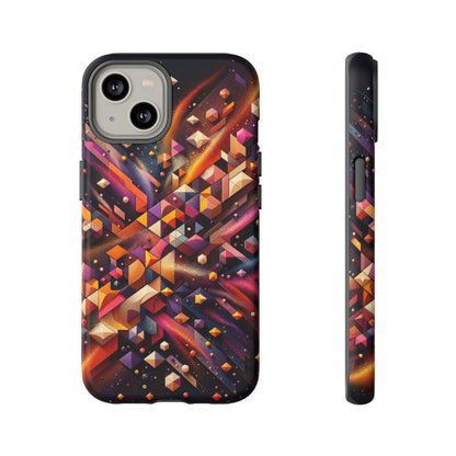 Vibrant Geometric Case | Futuristic Cosmic Art