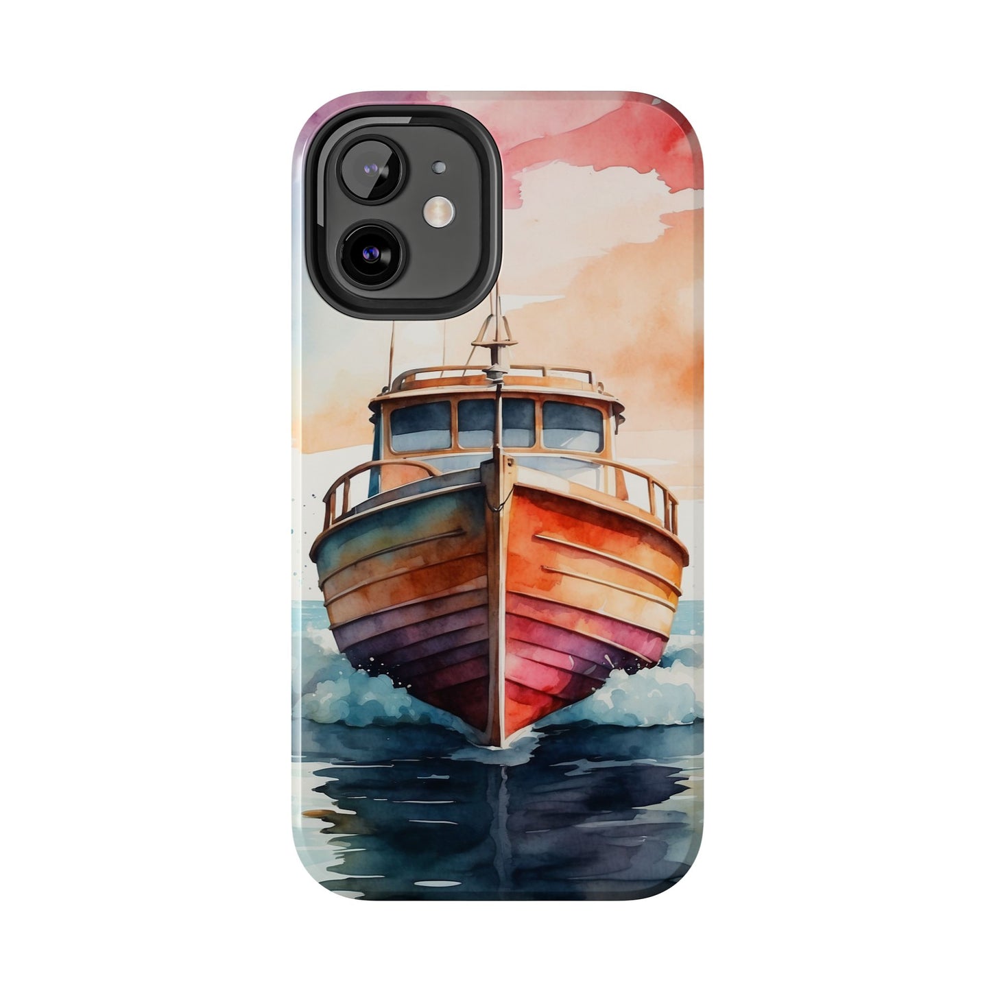 Sunset Sail Watercolor Boat – iPhone Series Case