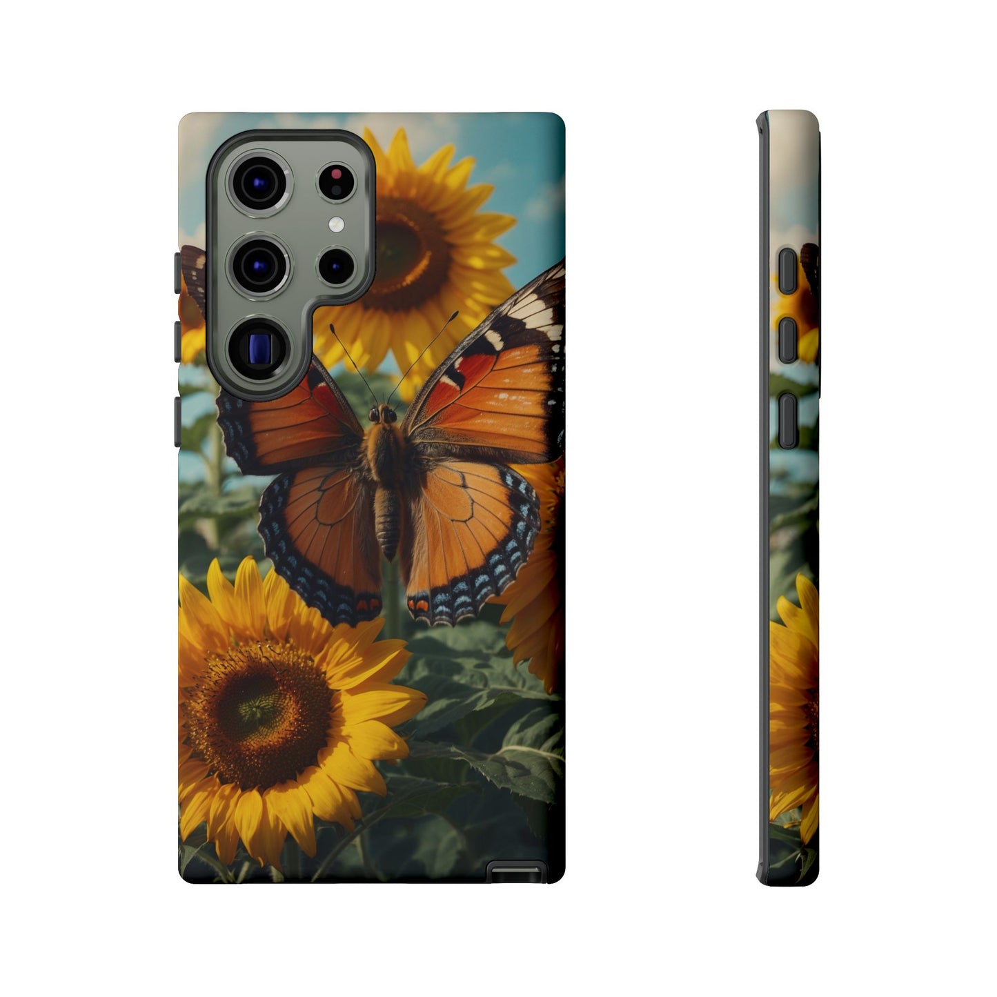 Vibrant Butterfly & Sunflower – Samsung Galaxy Case