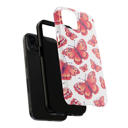 Coral Butterfly iPhone Case – Slim, Protective Design with Bold Watercolor Print