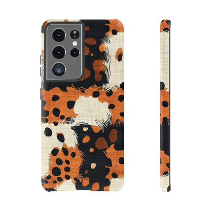 Cheetah Plaid Samsung Case – Brown & Black Pattern