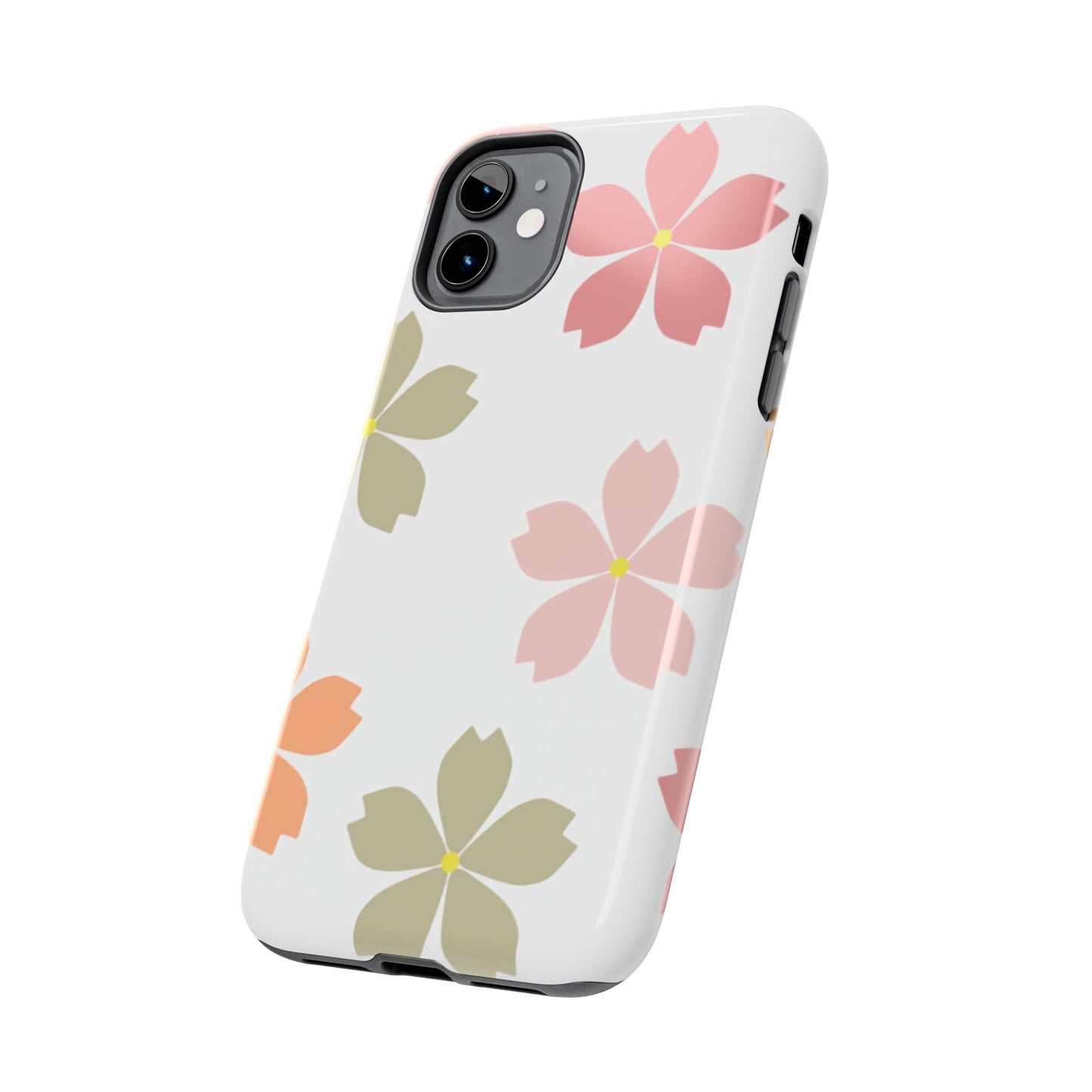 Pastel Sakura Blossom Tough iPhone Case – Durable Design with Soft Matte Finish