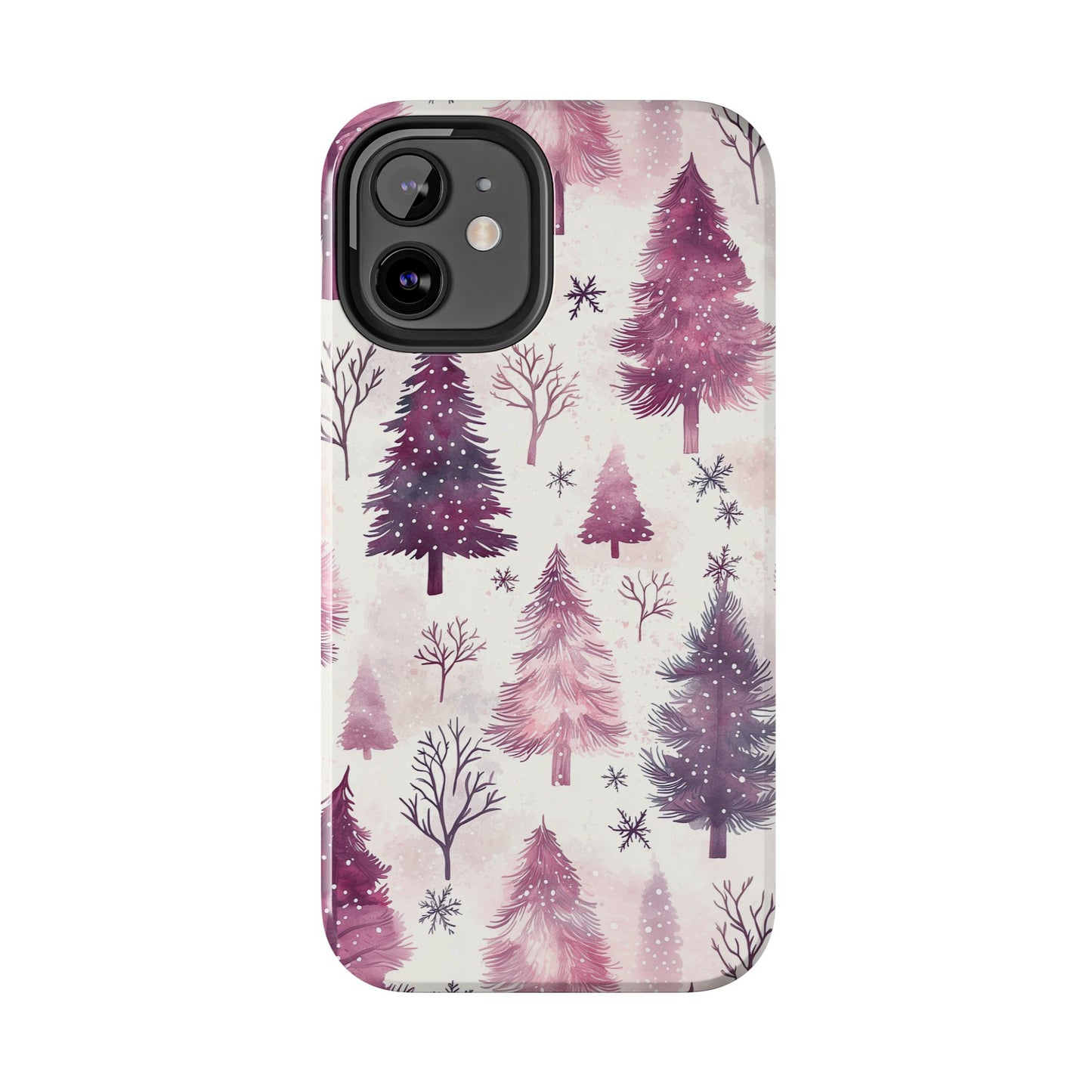 Winter Wonderland Purple Christmas Trees – iPhone Series Case