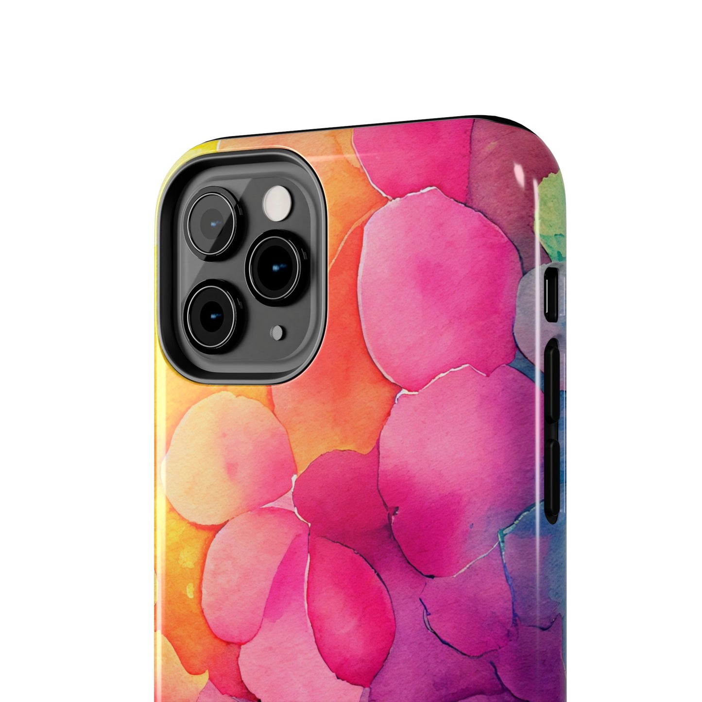 Sunset Petals Watercolor iPhone Case – Slim Design, Glossy Finish