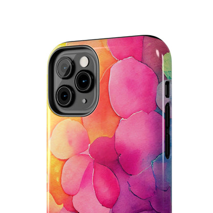 Sunset Petals Watercolor iPhone Case – Slim Design, Glossy Finish