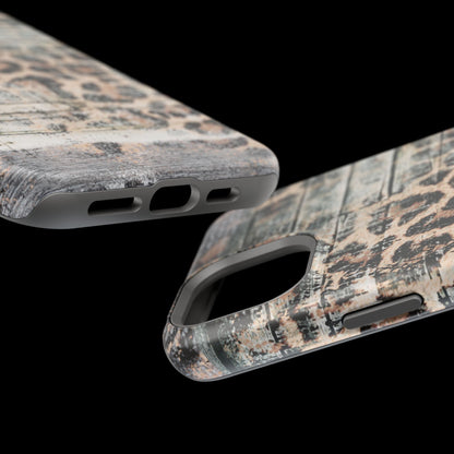 Rustic Leopard Wood Print - MagSafe iPhone Series Case