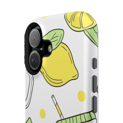 Lemonade Love Tough MagSafe iPhone Case – Fun Lemon Mason Jar Design, Dual-Layer Protection