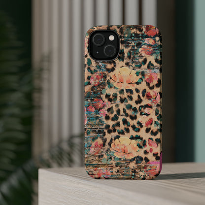 Rustic Floral Leopard - MagSafe iPhone Series Case