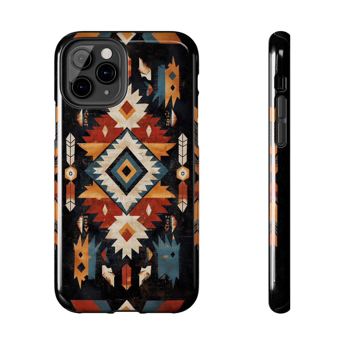 Southwestern Arrow & Diamond Tough iPhone Case – Bold Tribal Design, Dual - Layer Protection - BOGO Cases