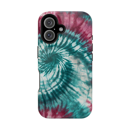 Teal and Pink Tie-Dye MagSafe Case – Stylish and Functional